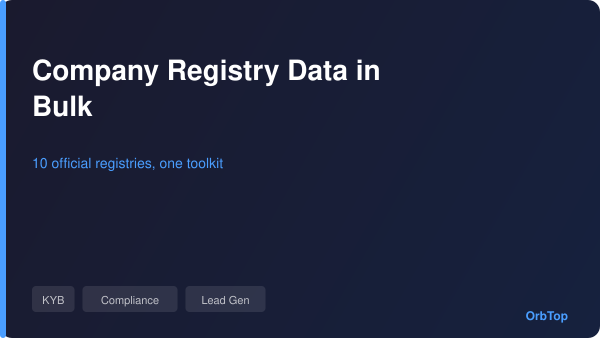 How to Get Company Registry Data in Bulk (Without an Enterprise API Contract)