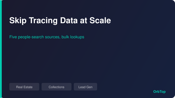 How to Get Skip Tracing Data at Scale: People-Search Lookups in Bulk