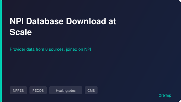 NPI Database Download: How to Get Healthcare Provider Data in Bulk