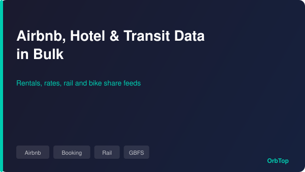 How to Get Airbnb Data, Hotel Prices, and Transit Feeds in Bulk