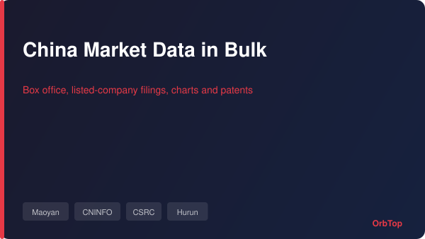 How to Get China Market Data: Box Office, Listed Companies, and Charts