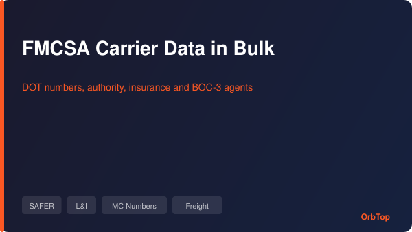 How to Get FMCSA Carrier Data: DOT Numbers, Authority, and Insurance